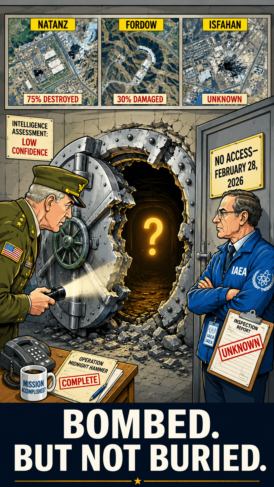 Political cartoon: Iran's Nuclear Program: Bombed, But Not Buried