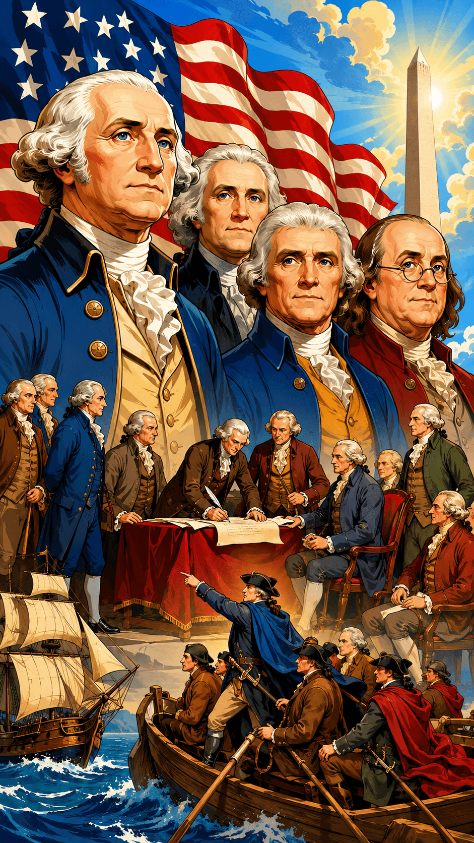 Political cartoon: America at 250: Unpacking the Legacy of the Founding Fathers