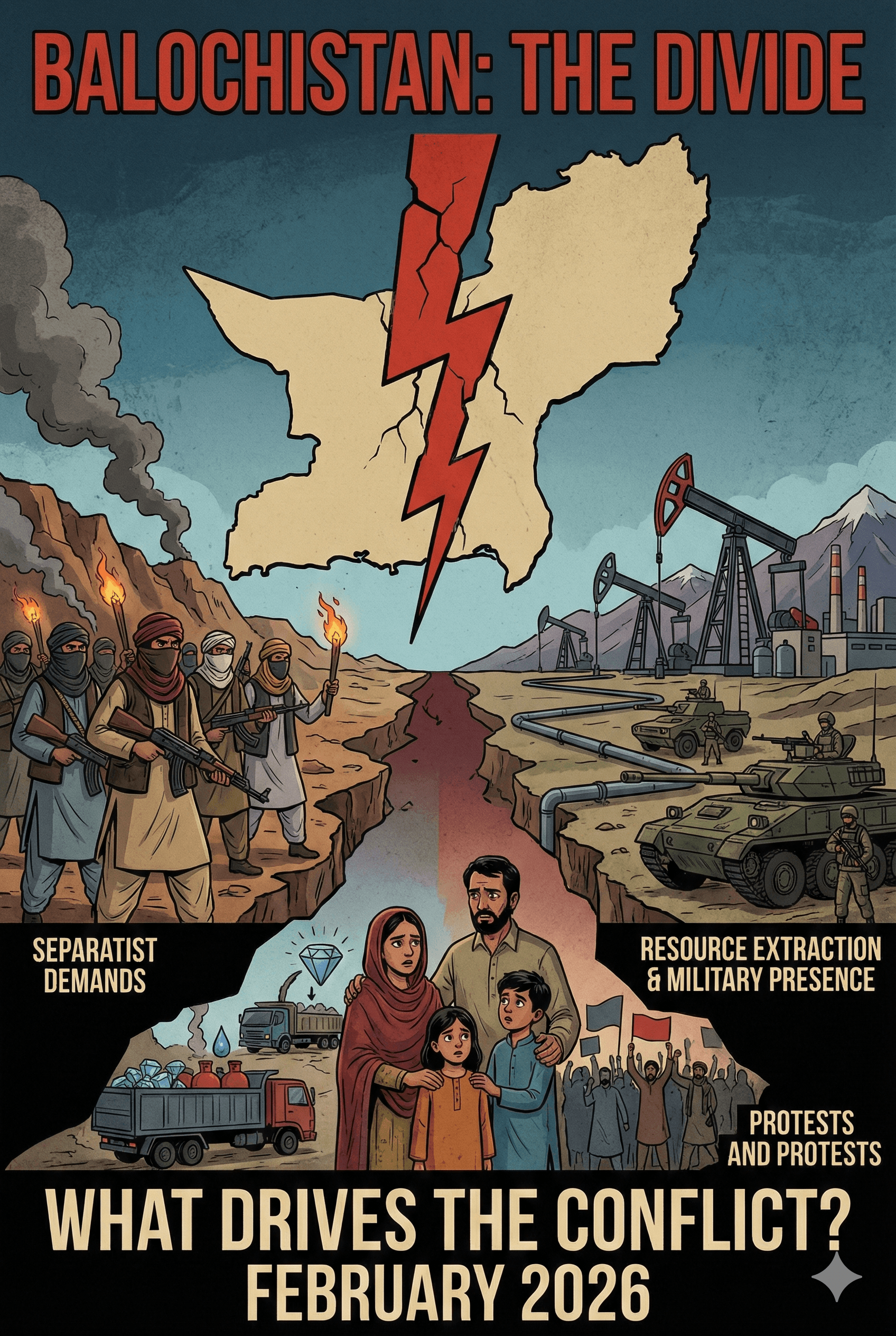 Political cartoon: Behind the Headlines: What is Driving the Deadly Separatist Violence in Pakistan’s Balochistan?