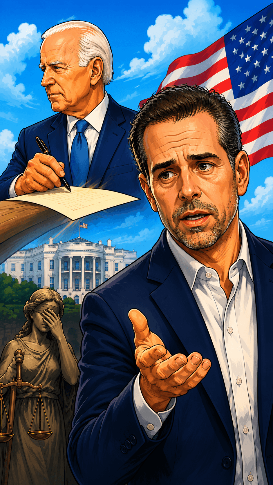 Political cartoon: Hunter Biden BBC Interview: Presidential Pardon ‘Not Good’ for America or Joe Biden’s Legacy