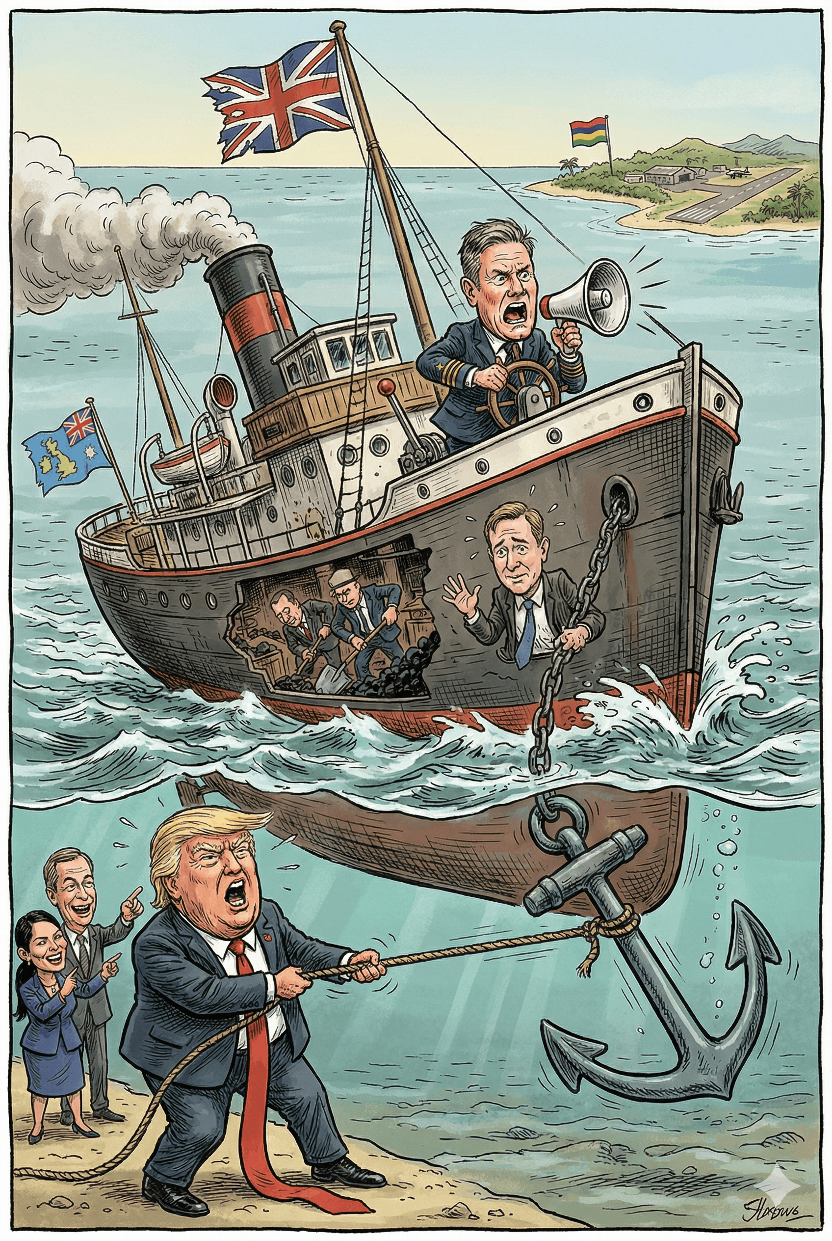 Political cartoon: UK Government Denies Chagos Islands Deal Is Paused After Minister’s Comment Sparks Confusion