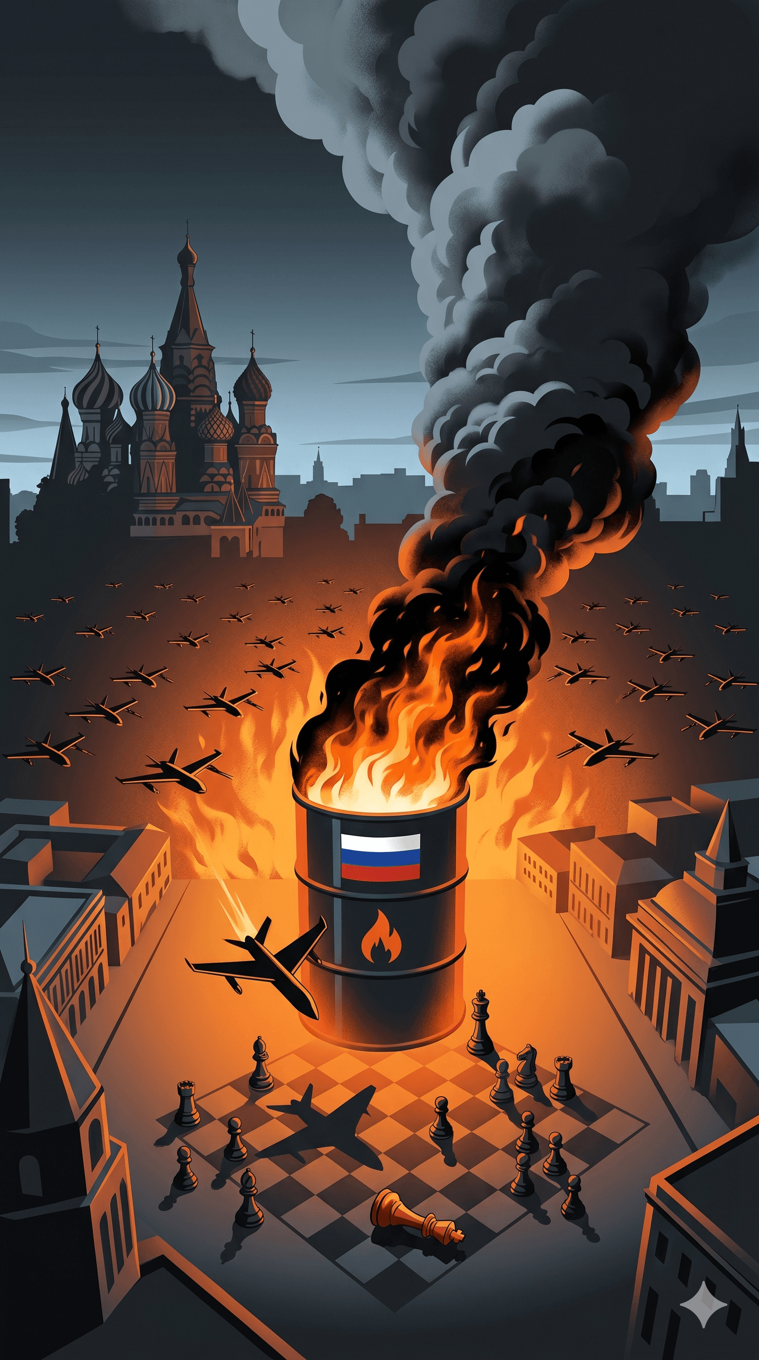 Political cartoon: Ukraine Just Set Moscow on Fire — And Putin Can't Stop It