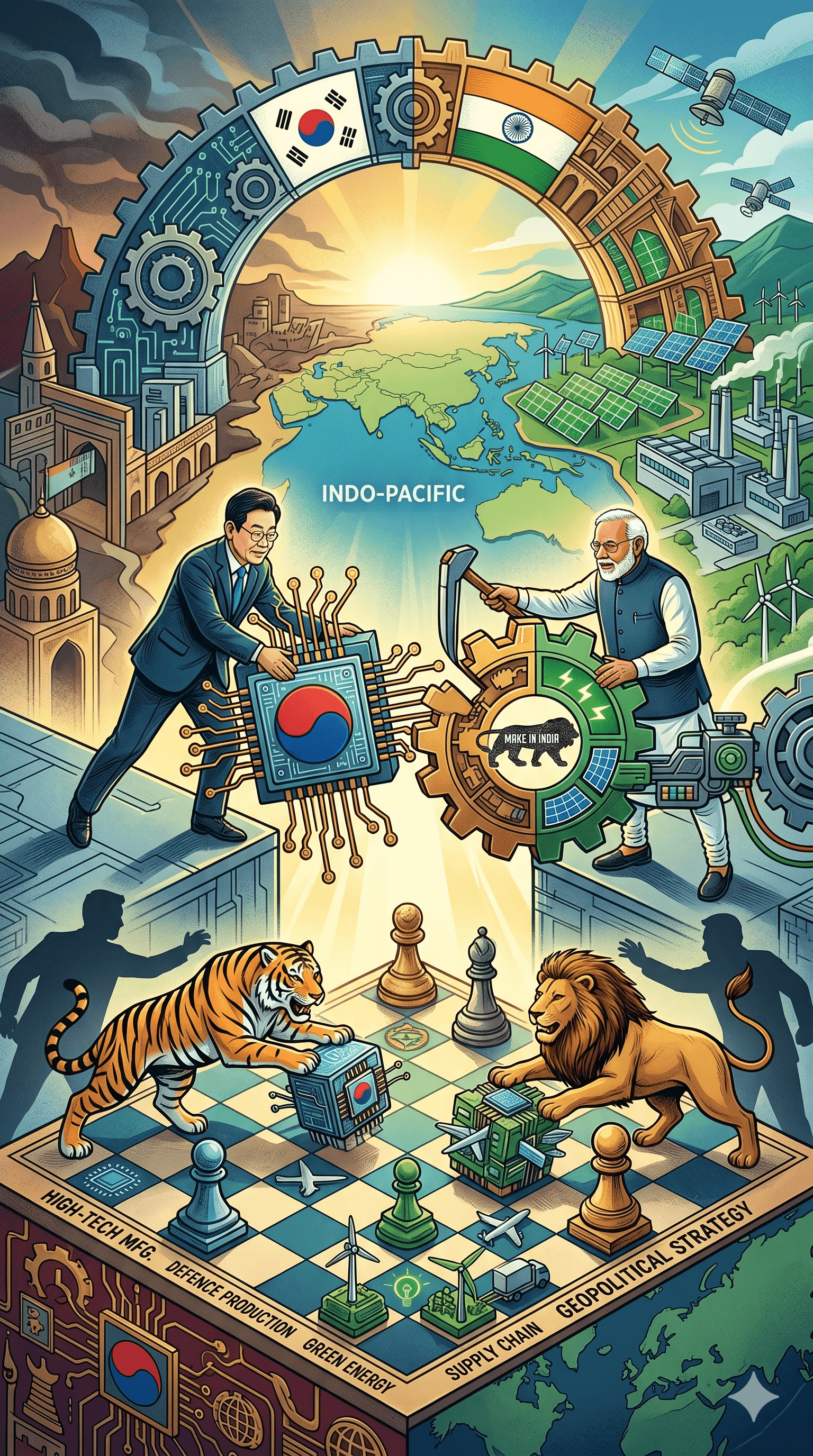Political cartoon: Why South Korean President Lee Jae-myung’s India Visit is a Strategic Game-Changer
